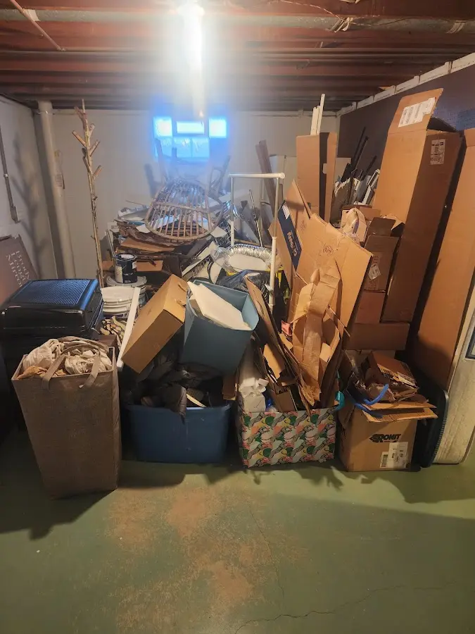 Roll-off dumpster container at job site for Yard Waste Dumpster Rental in Larksville